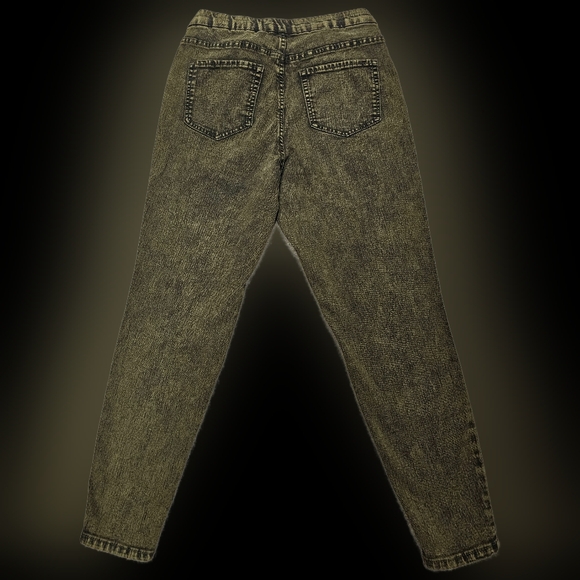 Logo By Lori Goldstein GREEN Acid Wash Pull-on Slim Leg Denim Pants - Picture 2 of 12